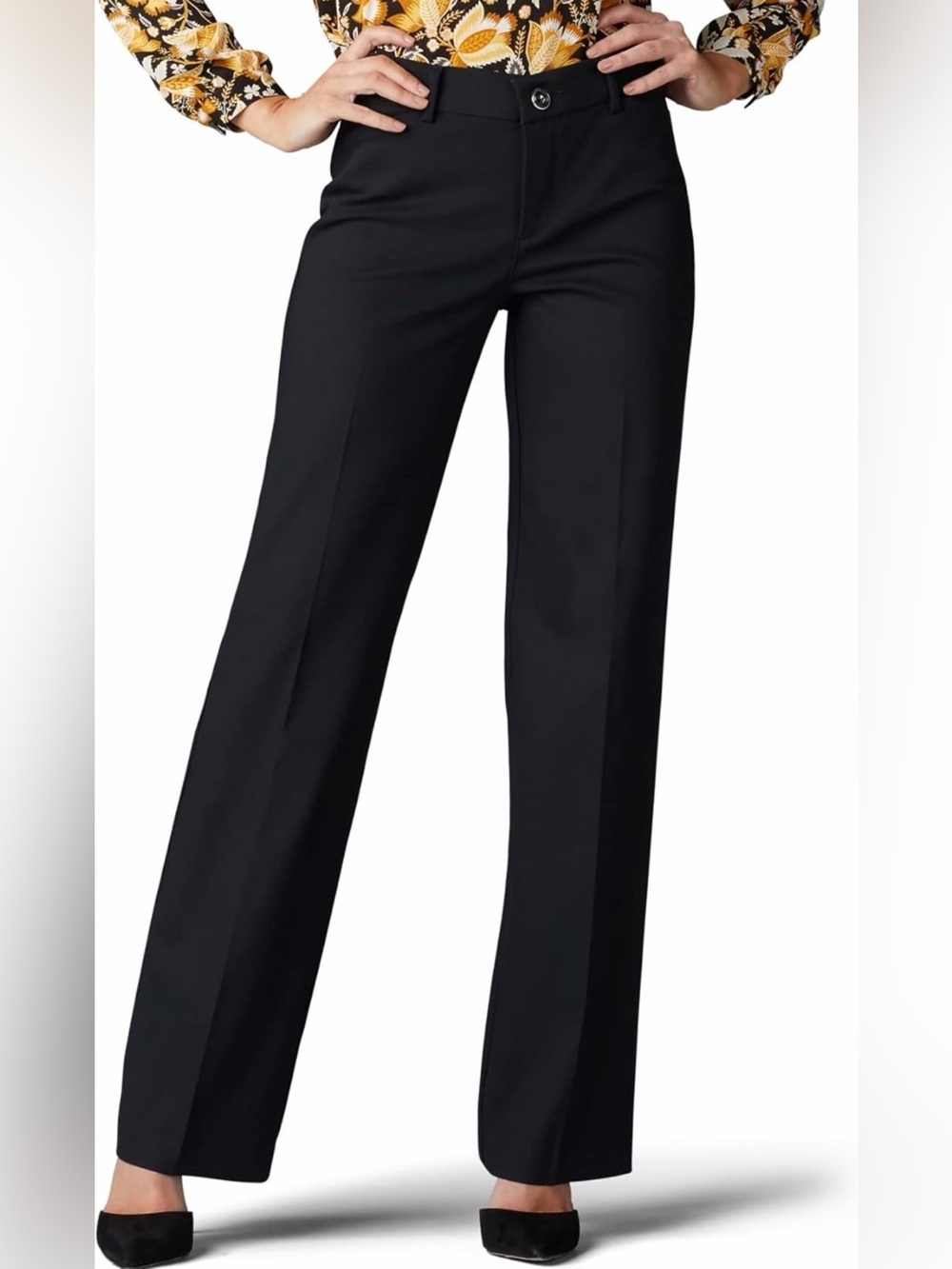 Size 8 Long - Lee Black Women’s Trouser Dress Pants